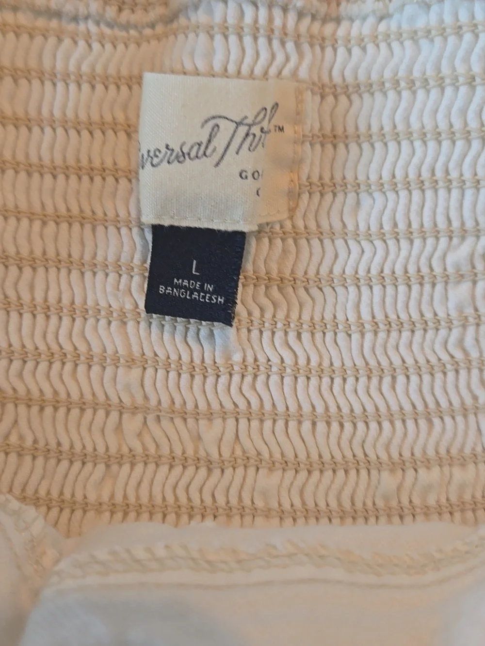 Universal Thread White Denim Dress Button Front Cottagecore Summer Large - Picture 9 of 10